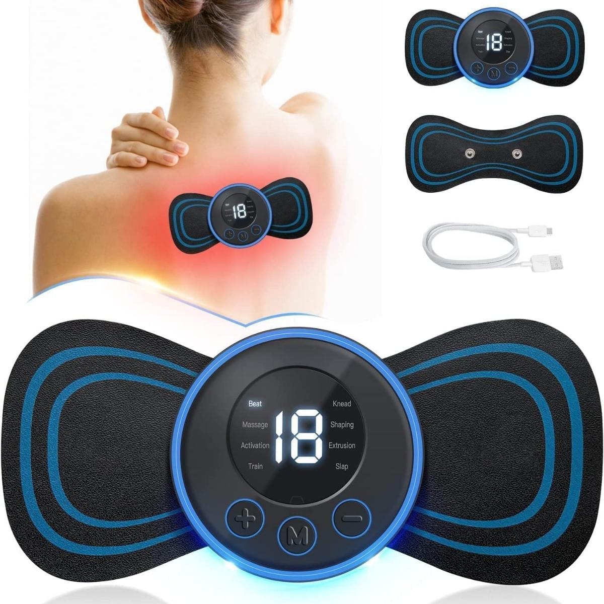 Mini masajeador eléctrico EMS para cuello, parche de masaje Cervical p –  Centro Media MX