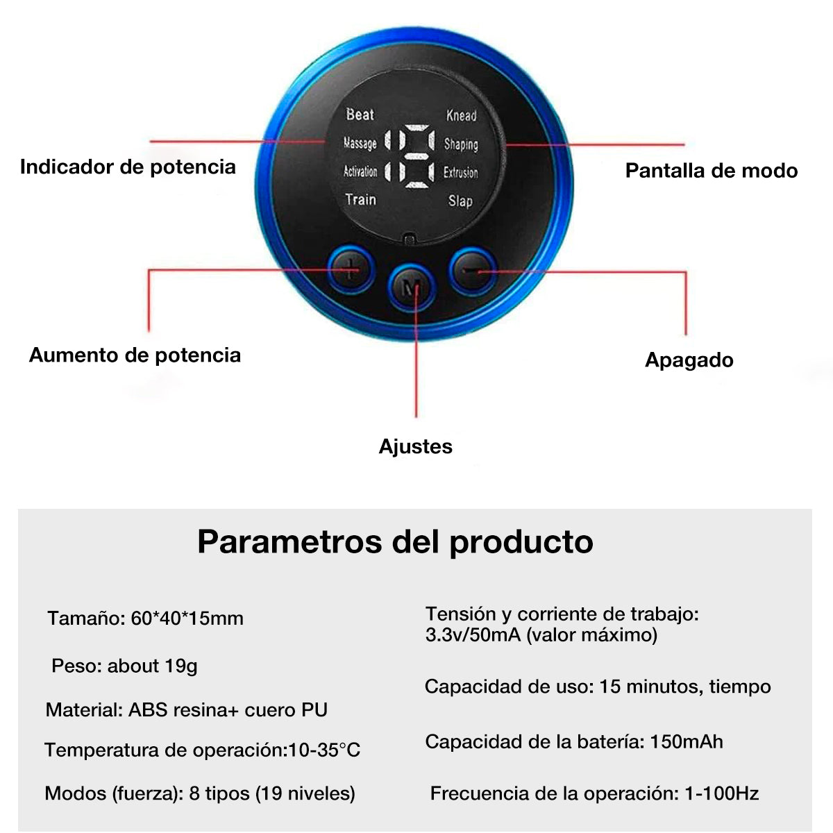 Mini masajeador eléctrico EMS para cuello, parche de masaje Cervical p –  Centro Media MX