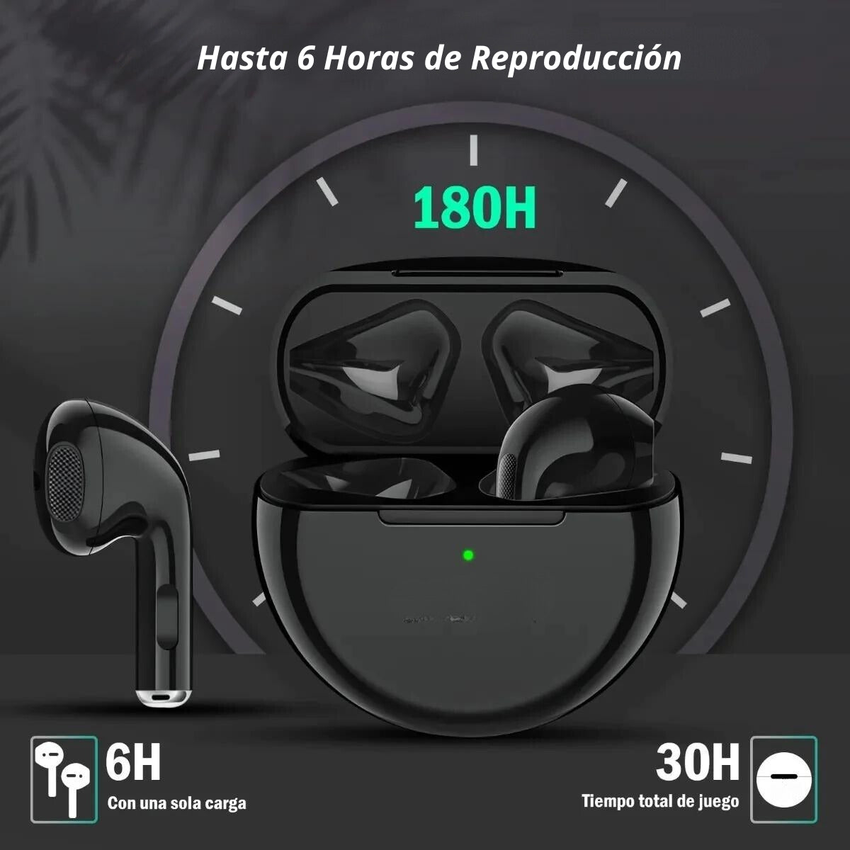Auriculares inalámbricos Bluetooth Air Pro 6 Original TWS Auricular in –  Centro Media MX