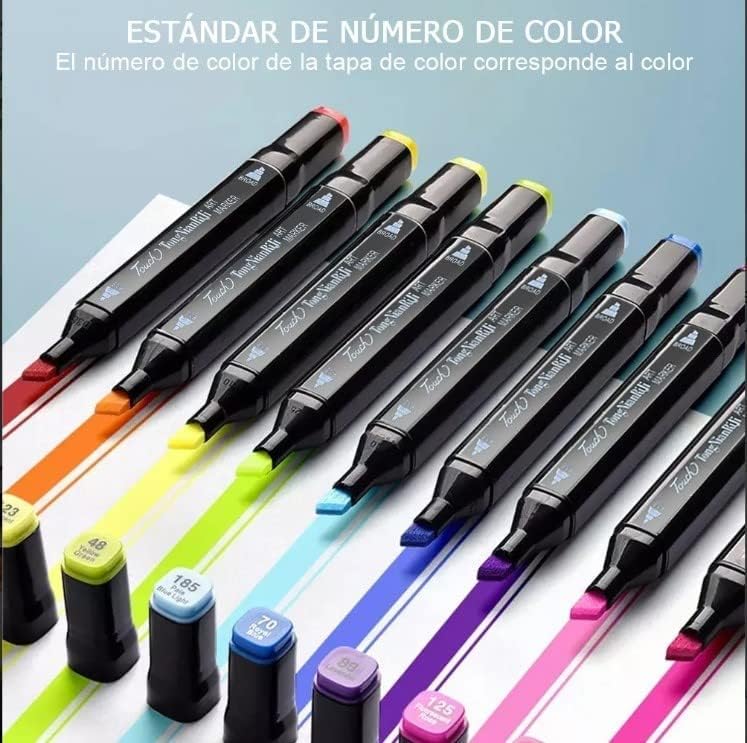 80 Colores Marcadores - Plumones Punta De Pincel Dual Brush